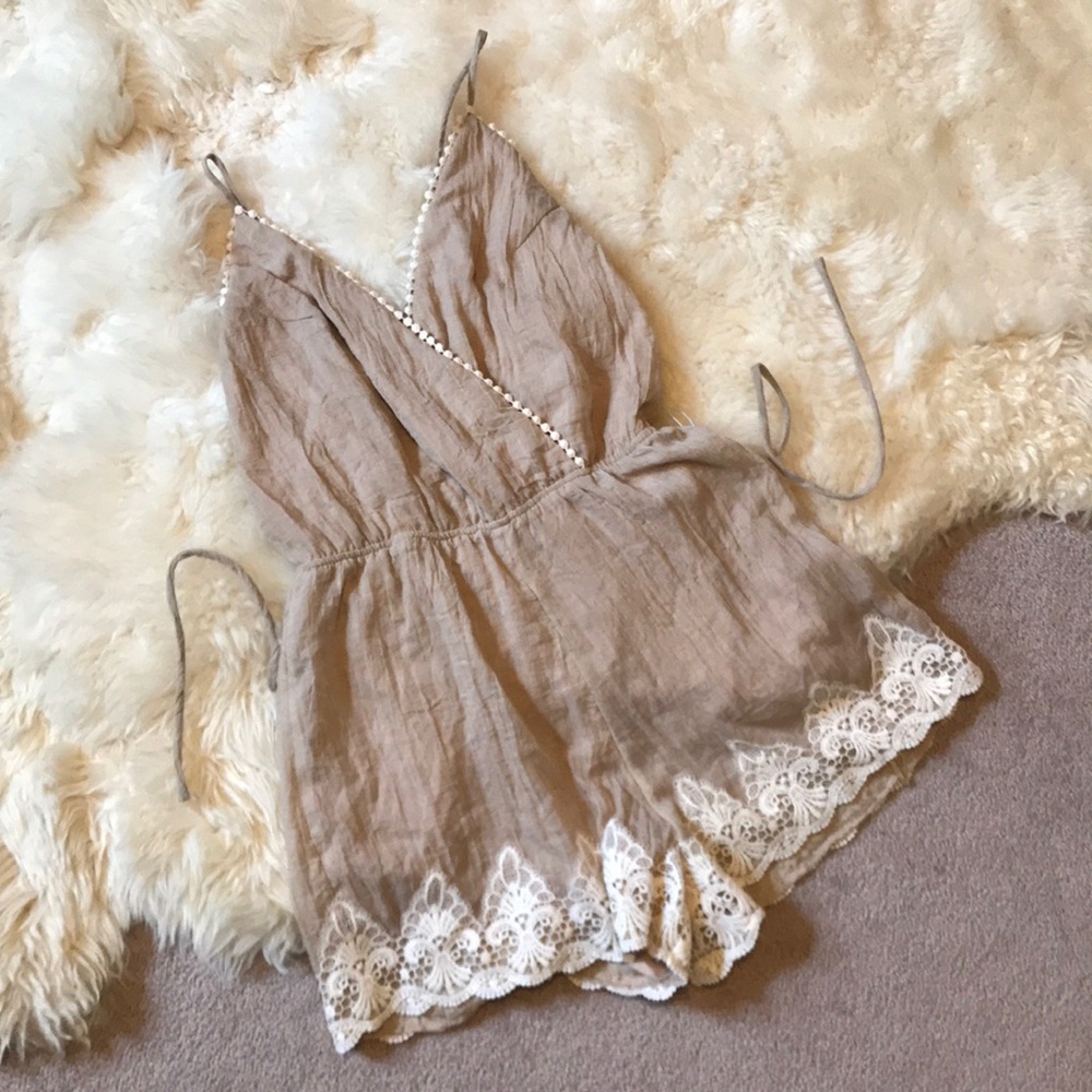 Bronze/Tan Romper